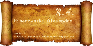 Miserovszki Alexandra névjegykártya